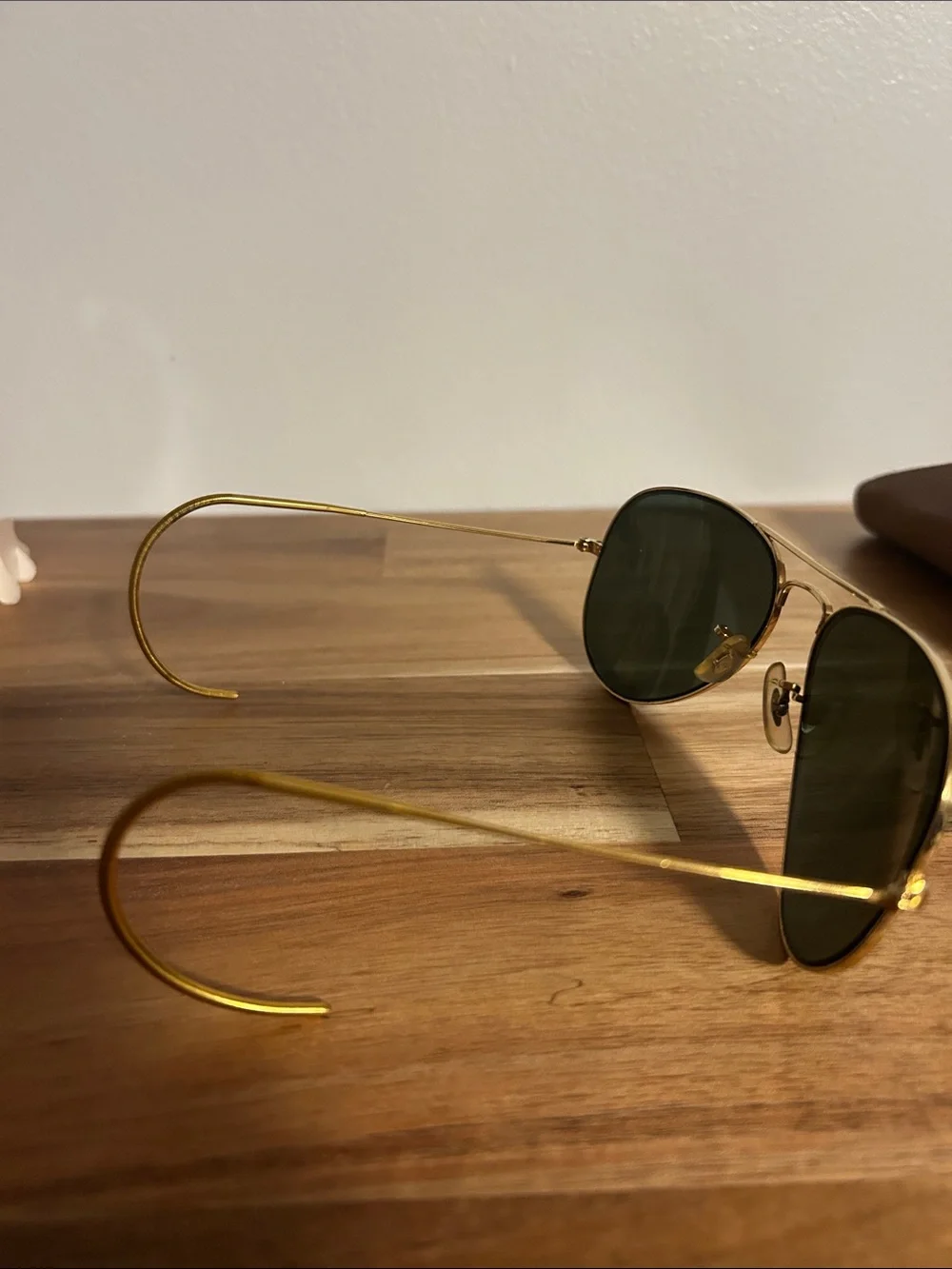 RARE Ray-Ban Gold Metal Outdoorsman Aviator Sunglasses 58 14